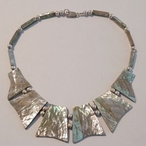 Diana Marco Bib Shell Statement Necklace 925
